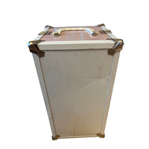 Vtg Pink & White Doll Wardrobe Trunk w/ Baby Lamb On Front Littlest Angel CASE - Picture 8 of 8